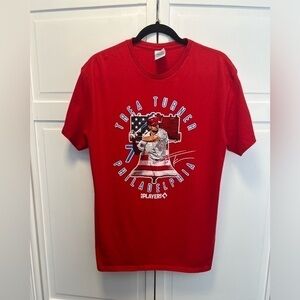 Philadelphia Phillies Trea Turner T-Shirt Men’s Large Color Red/Blue